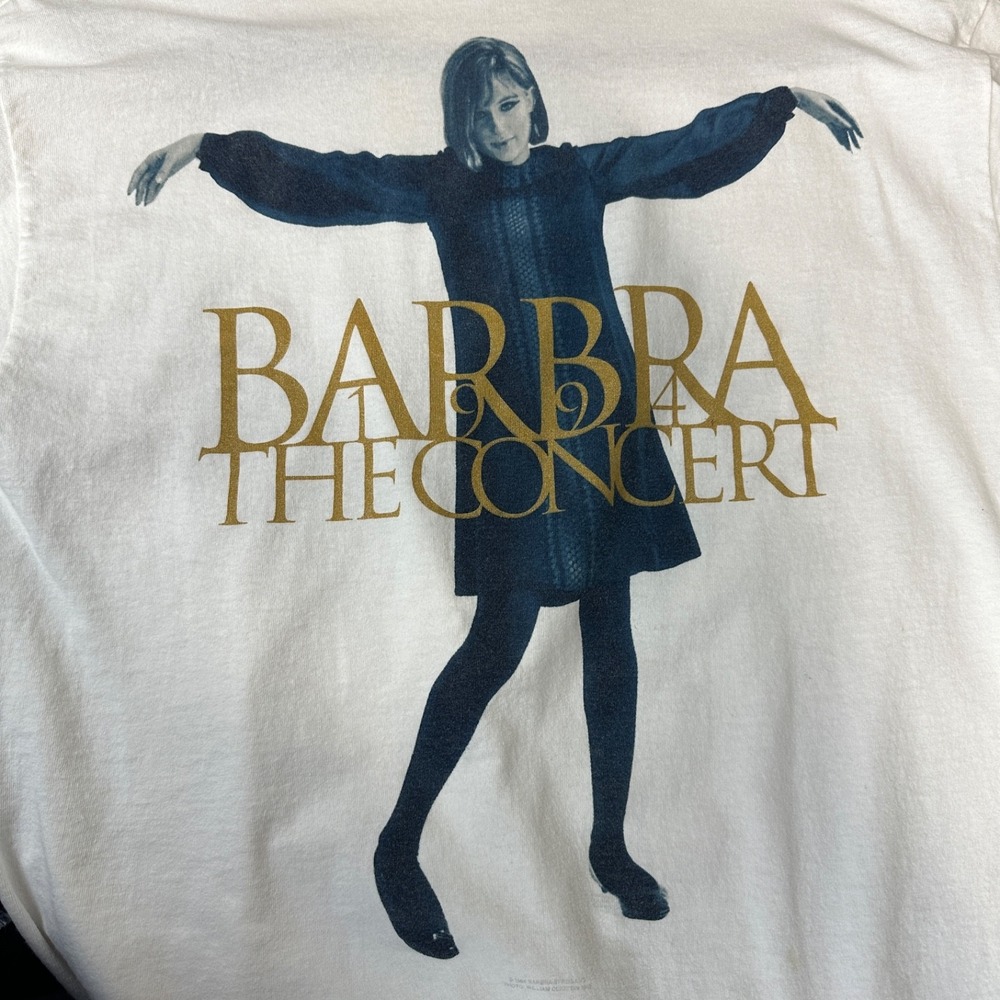 Vintage Barbra Streisand 1994 The Concert Tour T-Shirt White Large Single Stitch - Picture 4 of 12